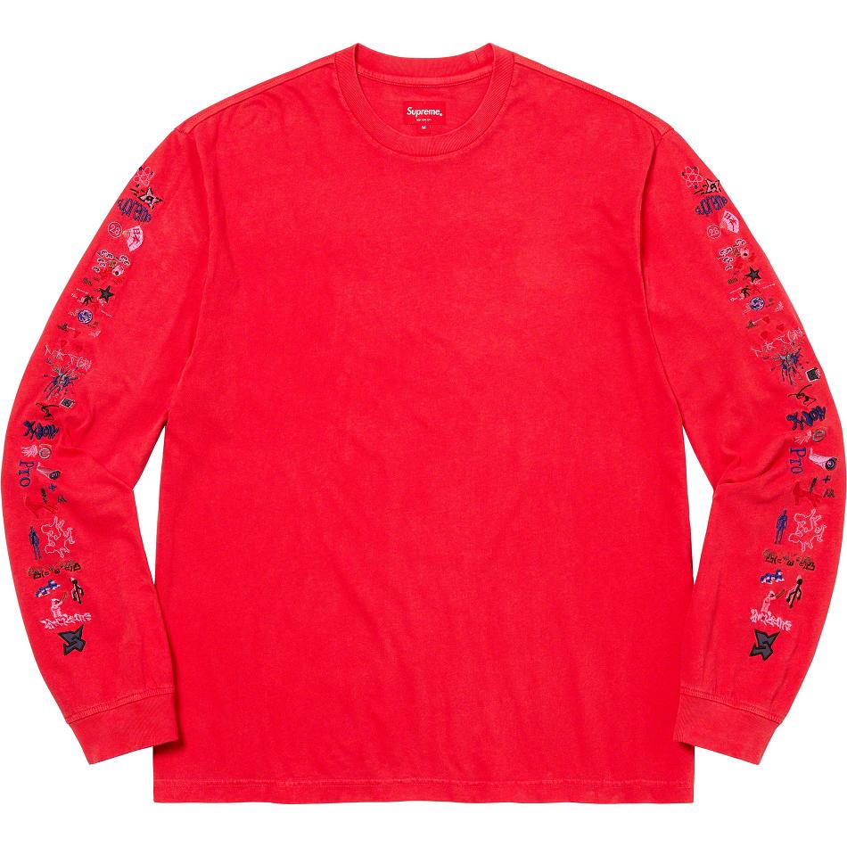 Supreme AOI Icons L/S Top Sweaters Red | MY314HK