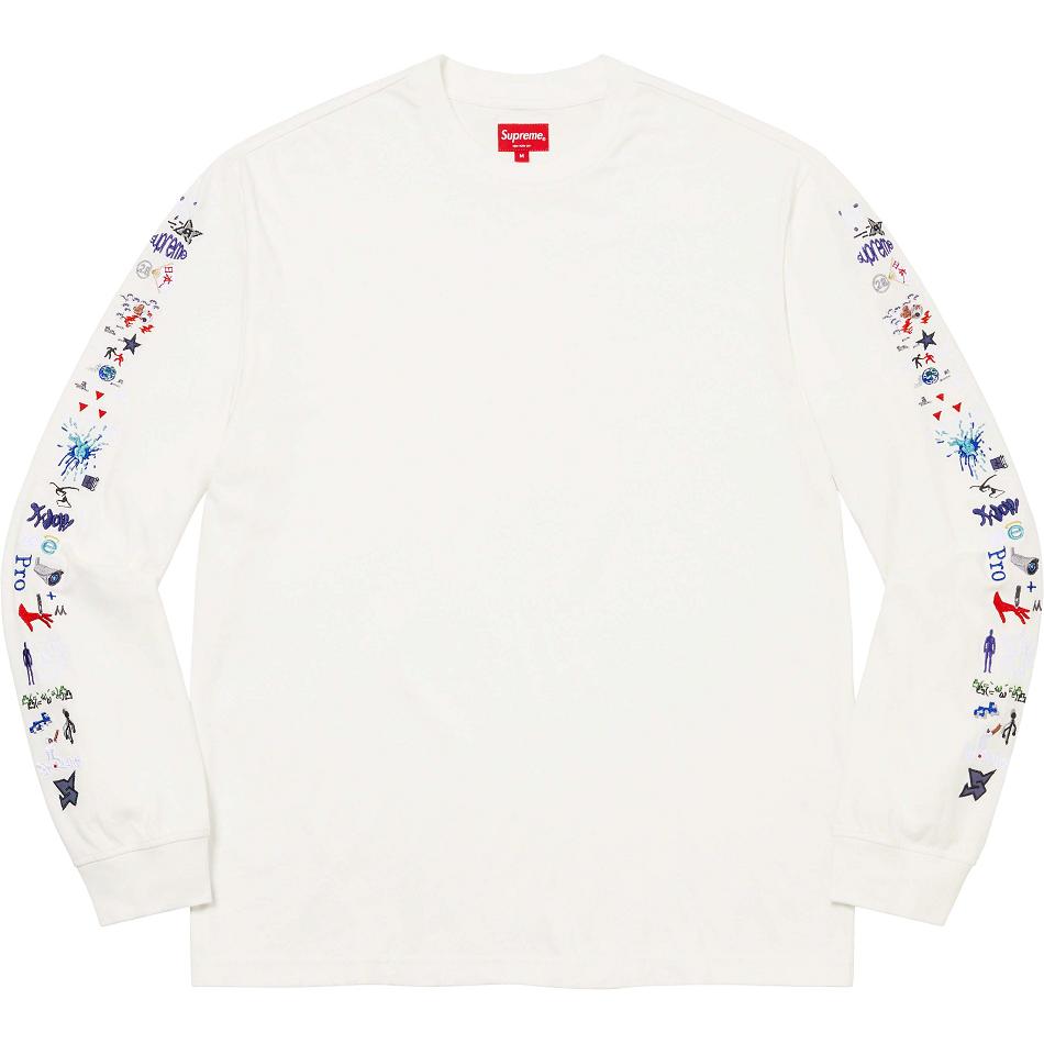 Supreme AOI Icons L/S Top Sweaters White | MY315JJ