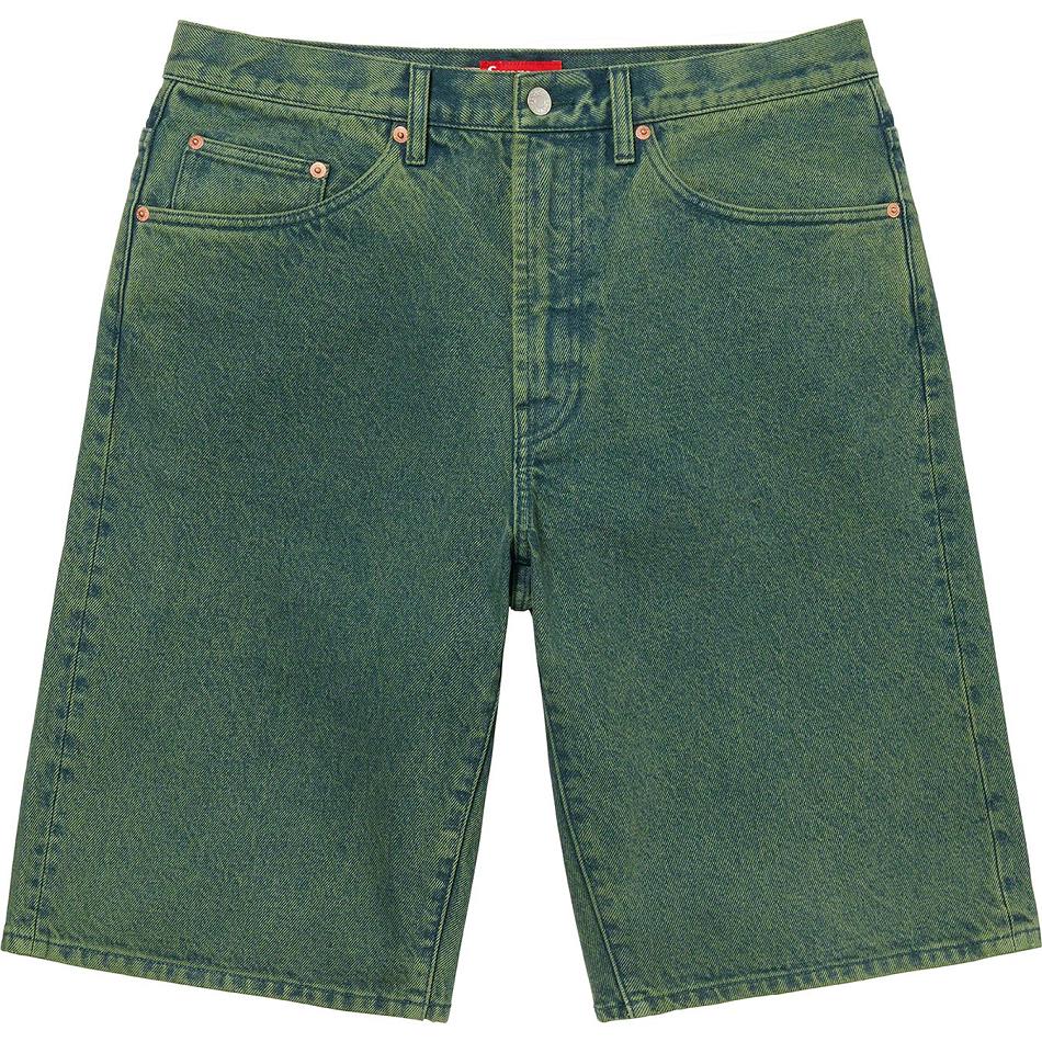 Supreme Baggy Denim Shorts Green | MY358IS