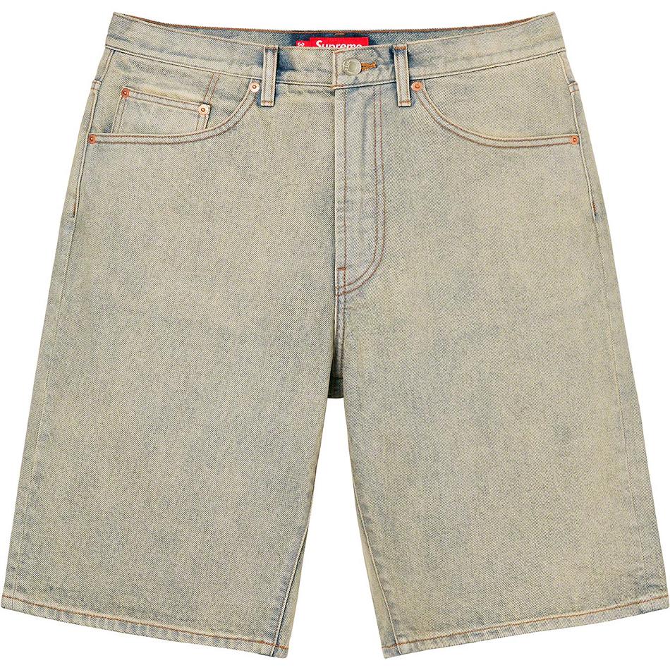 Supreme Baggy Denim Shorts Khaki | MY357UT