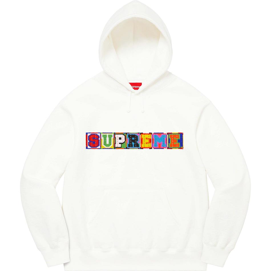 Supreme Beaded Hooded Sweatshirts White | MY272MA