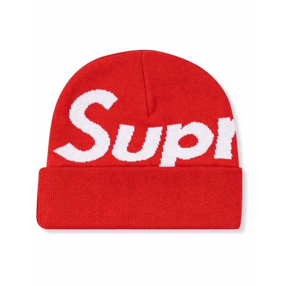 Supreme Big Logo Beanie Hats Red | MY113VD