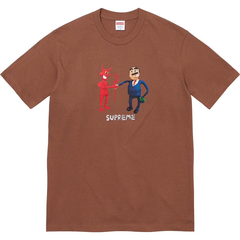 Supreme Business Tee T Shirts Brown | MY215XF