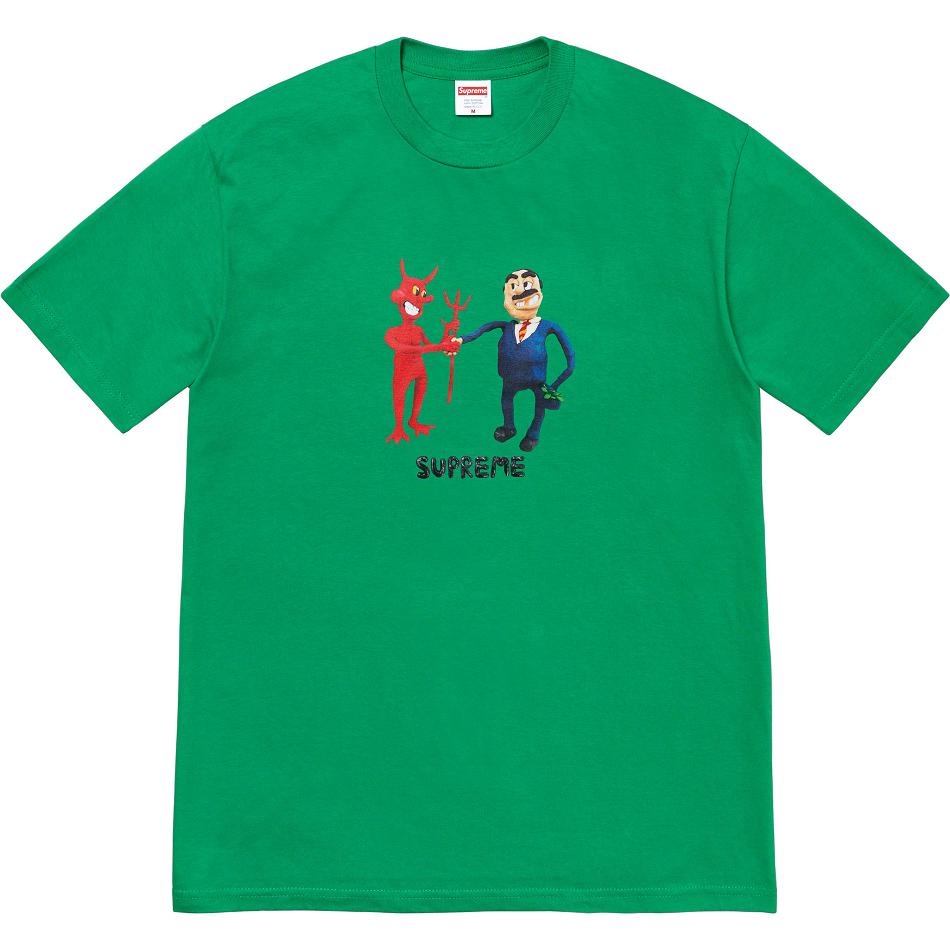 Supreme Business Tee T Shirts Green | MY214ZG