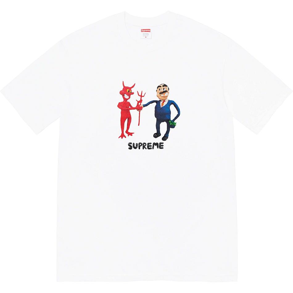 Supreme Business Tee T Shirts White | MY217VD