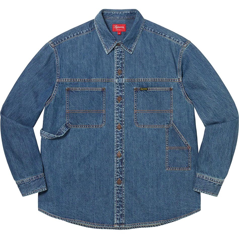 Supreme Denim Painter Shirts Blue | MY391GL