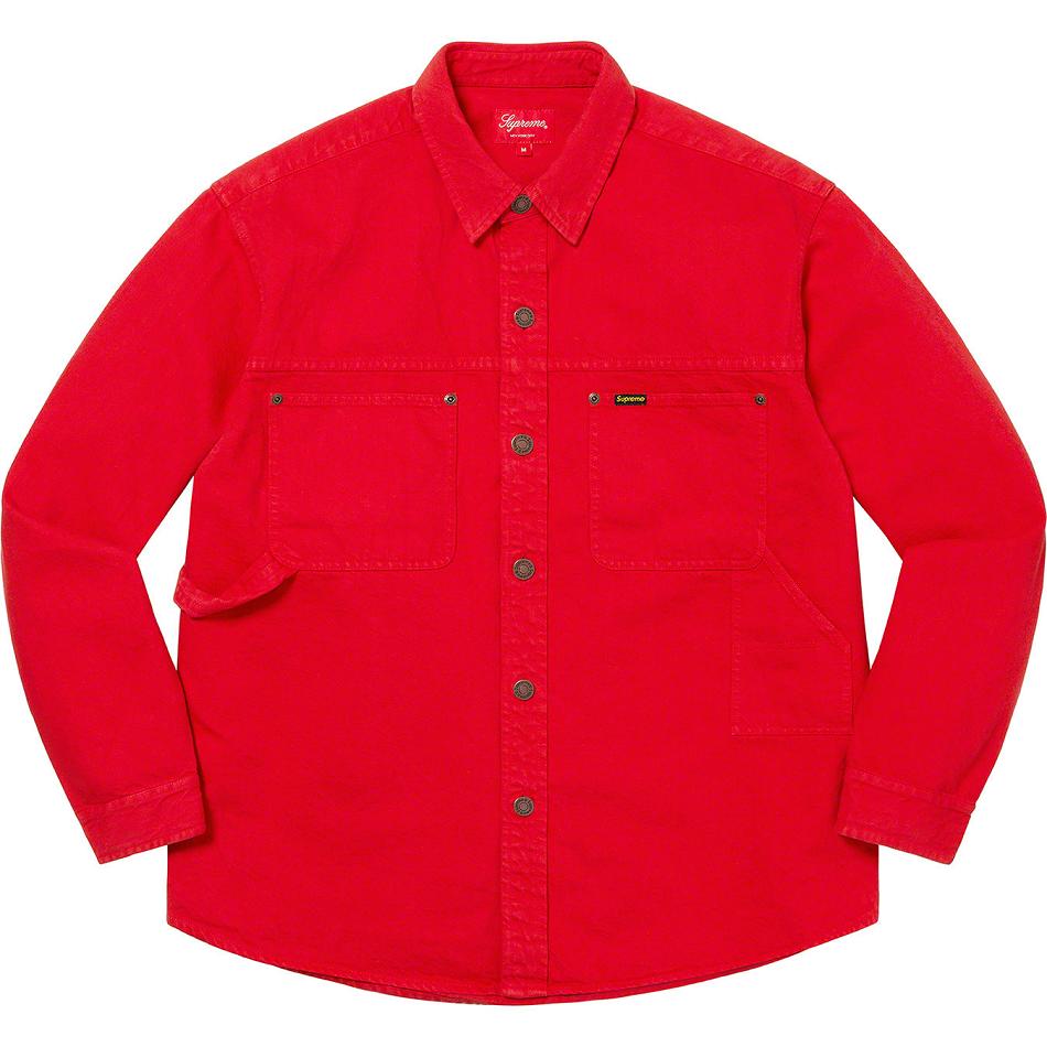 Supreme Denim Painter Shirts Red | MY388SO