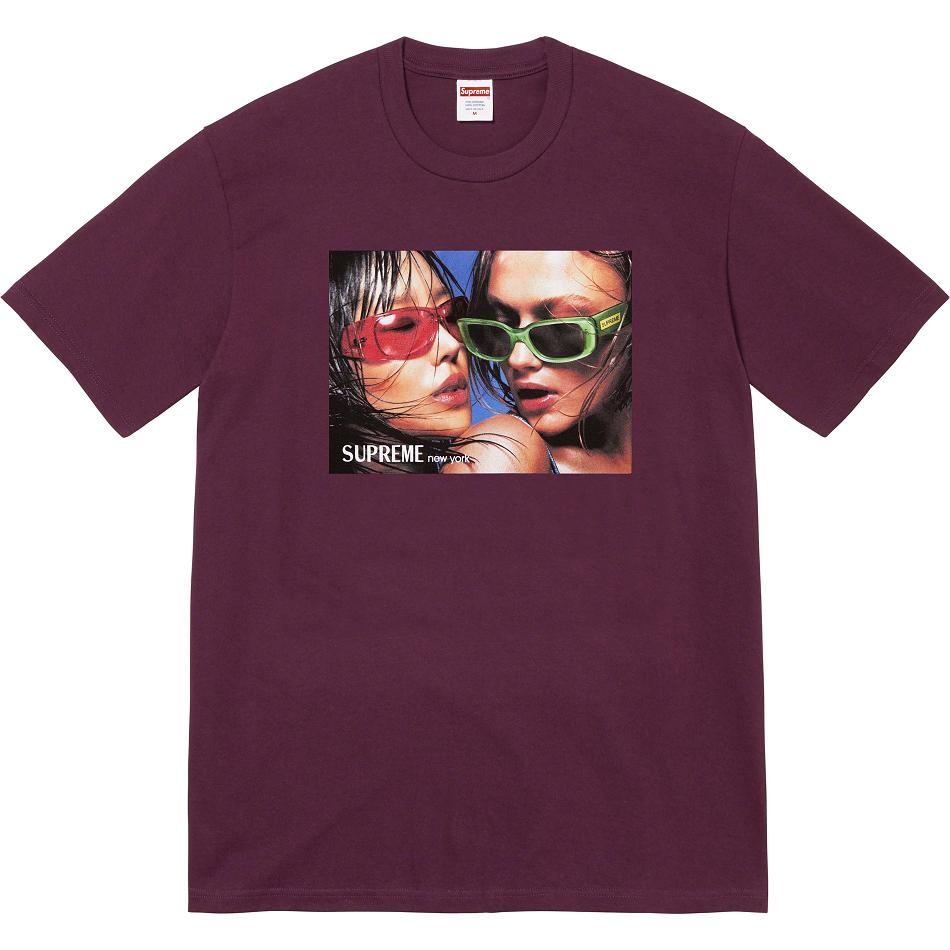 Supreme Eyewear Tee T Shirts Burgundy | MY228IS