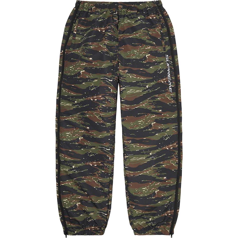 Supreme Full Zip Baggy Warm Up Pant Pants Green / Camo | MY428MA