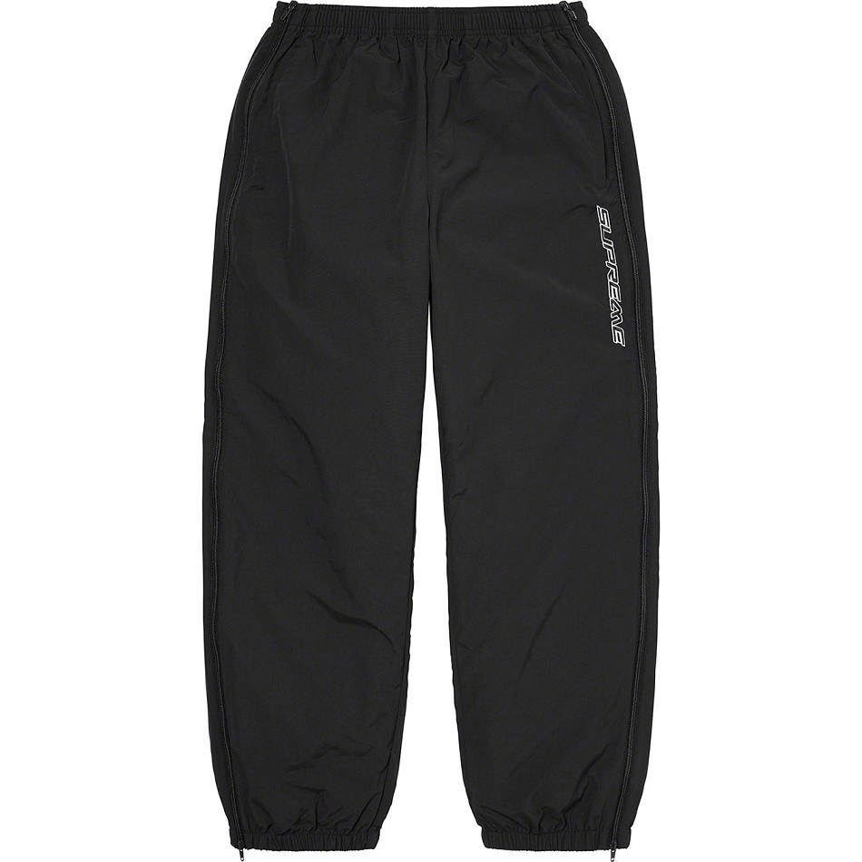 Supreme Full Zip Baggy Warm Up Pant Pants Black | MY432RW