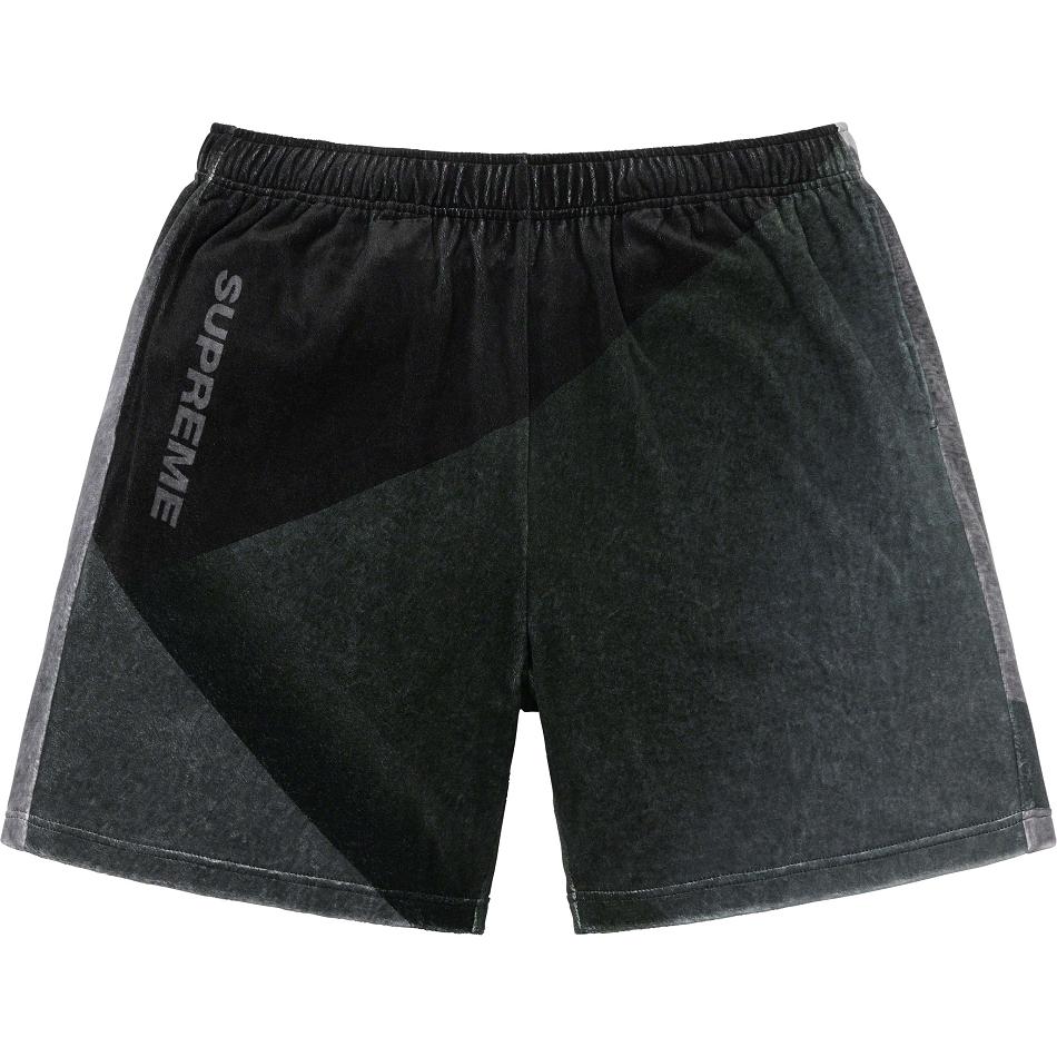 Supreme Geo Velour Shorts Black | MY363DN