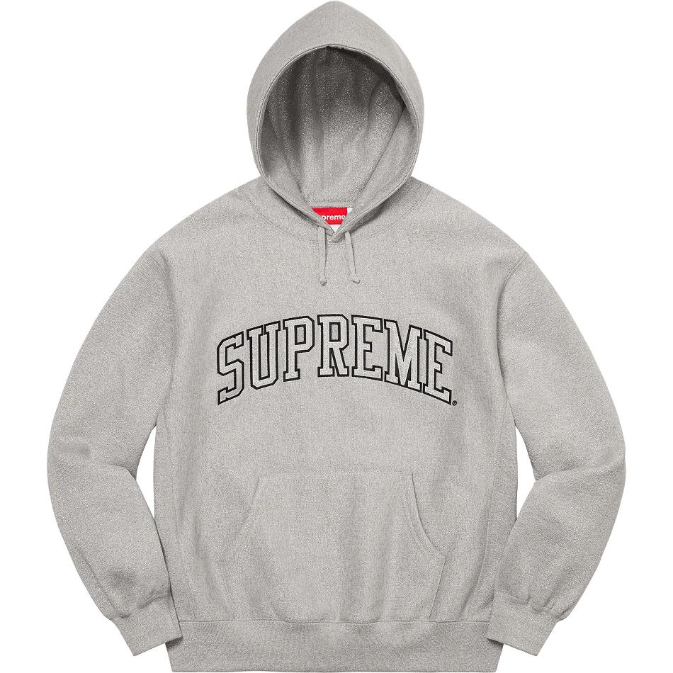 Supreme Glitter Arc Hooded Sweatshirts Grey | MY299QZ