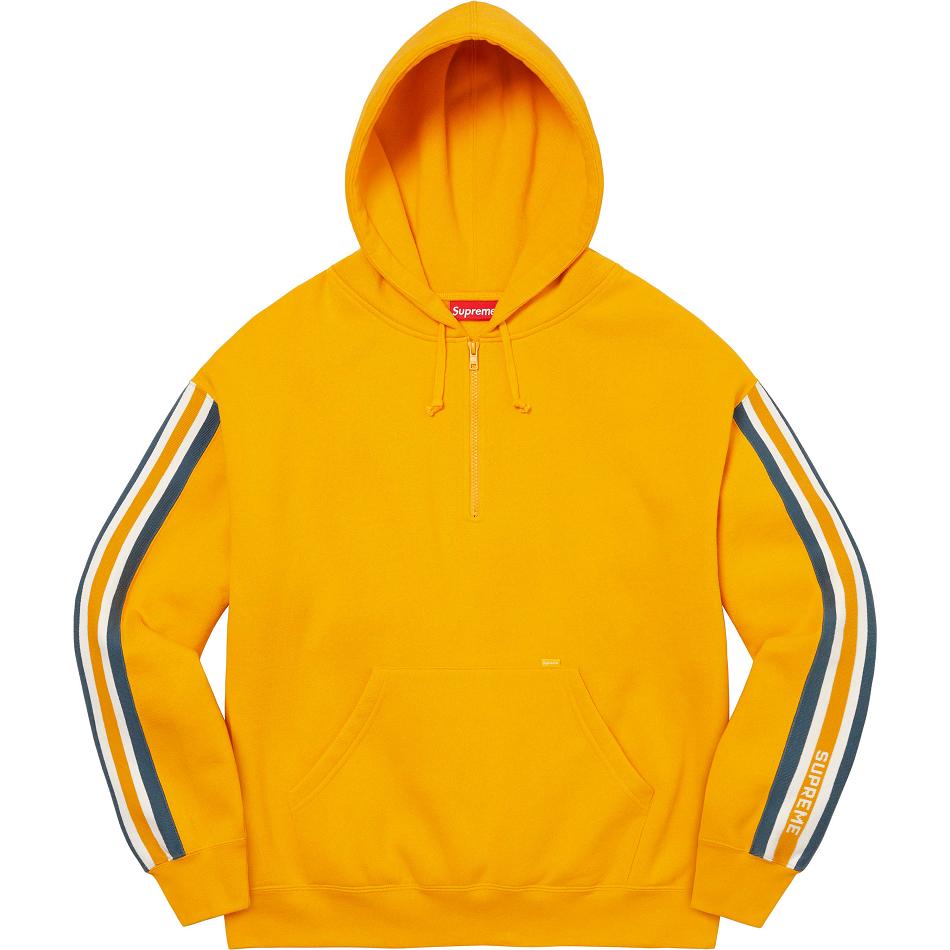 Supreme Half Zip Hooded Sweatshirts Gold | MY294CE