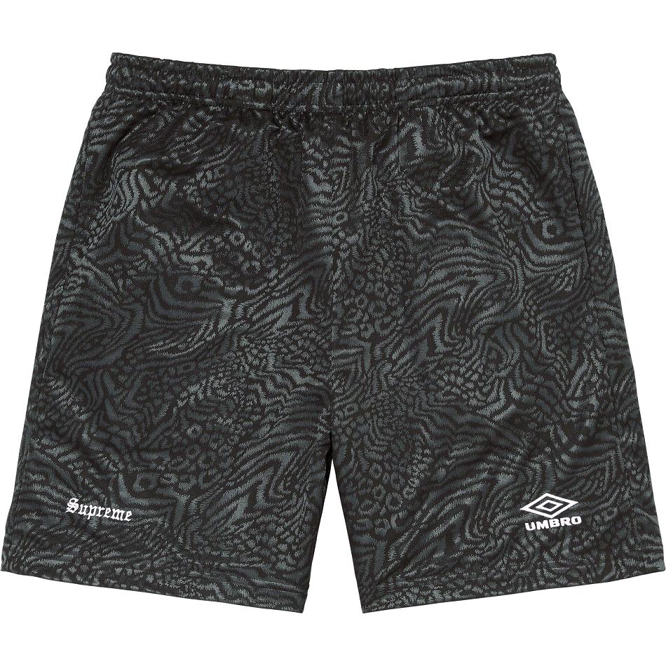 Supreme Jacquard Animal Print Soccer Shorts Black | MY361AP