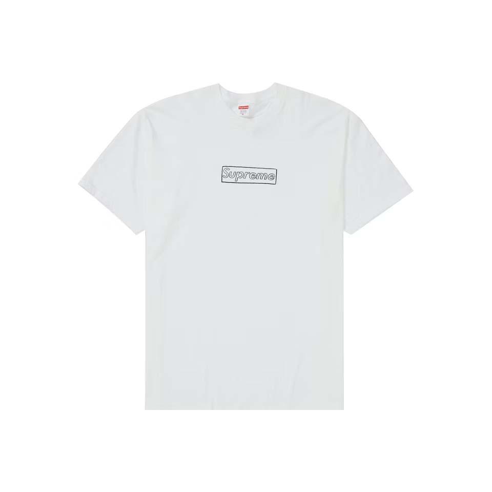 Supreme Kaws Chalk Logo T Shirts White | MY197EX