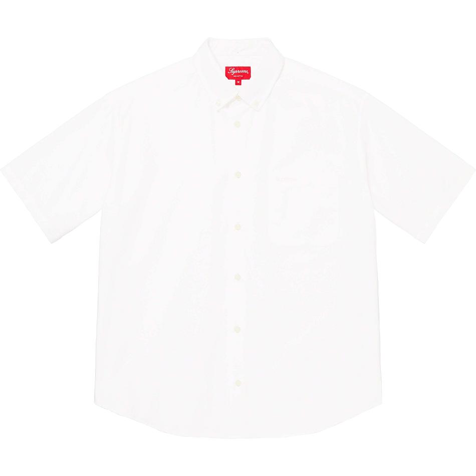 Supreme Loose Fit S/S Oxford Shirts White | MY383UT