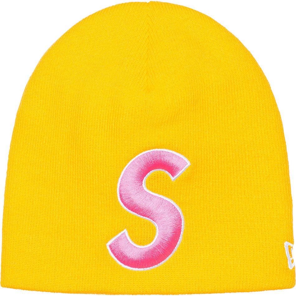 Supreme New Era® S Logo Beanie Hats Yellow | MY153AP