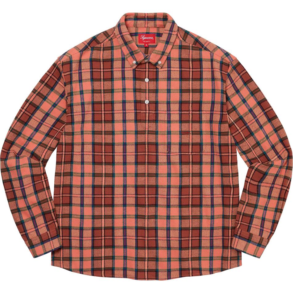 Supreme Pullover Plaid Flannel Shirts Pink | MY378WY