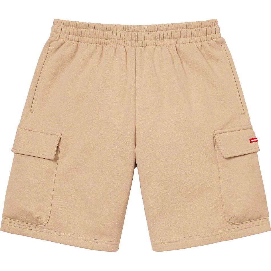 Supreme Small Box Baggy Cargo Sweat Shorts Brown | MY366HK