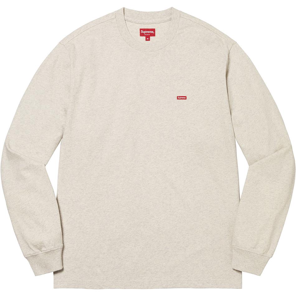 Supreme Small Box L/S Tee Sweaters Beige | MY343LH