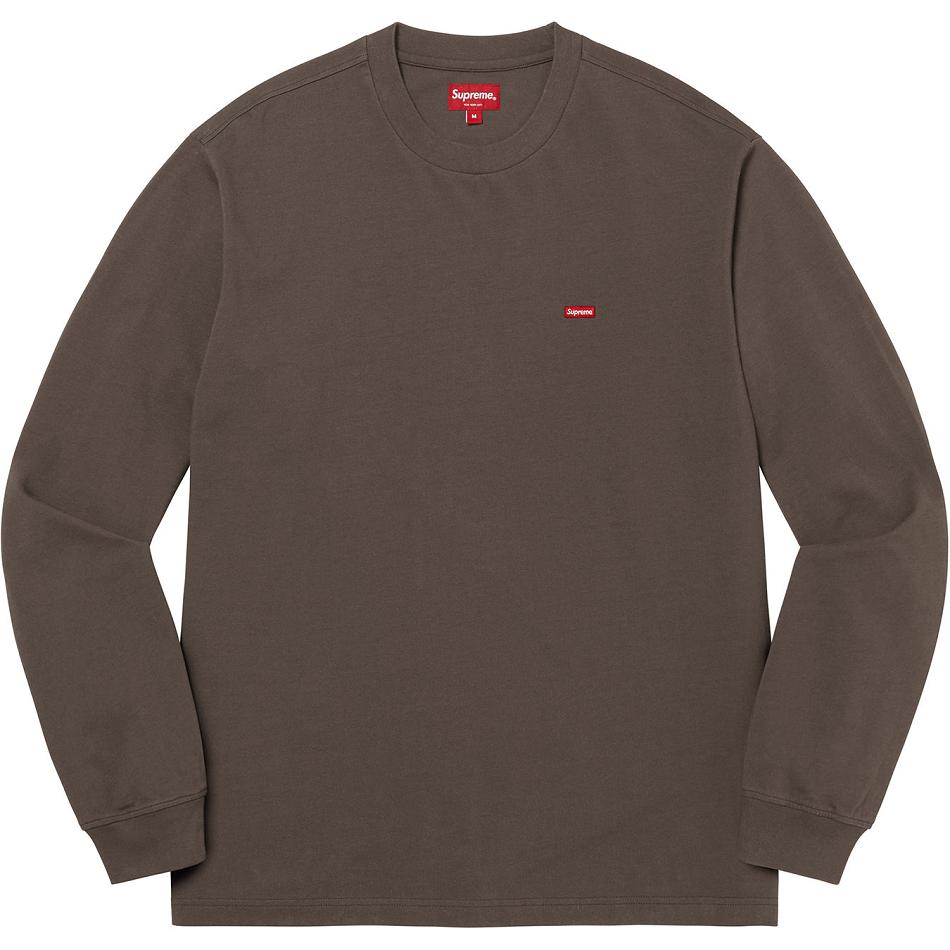 Supreme Small Box L/S Tee Sweaters Brown | MY341JJ