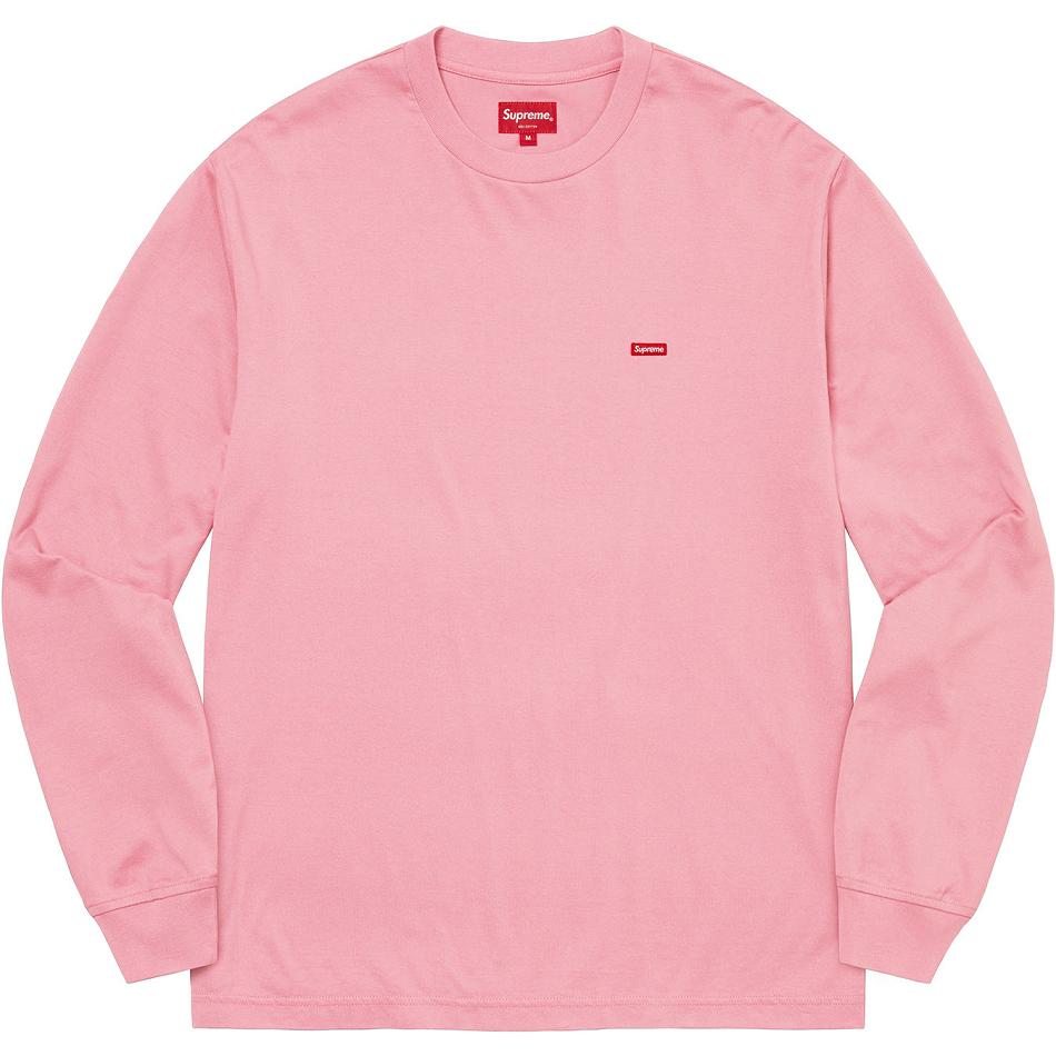 Supreme Small Box L/S Tee Sweaters Pink | MY344ZG