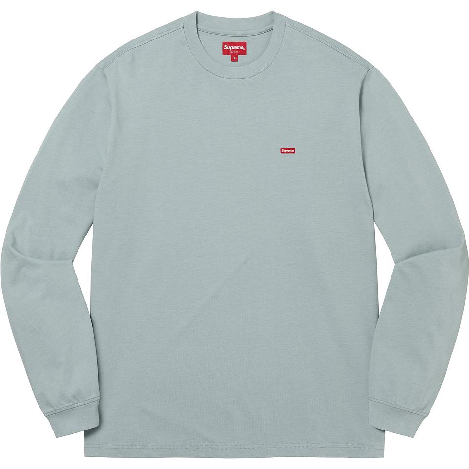 Supreme Small Box L/S Tee Sweaters Turquoise | MY345XF