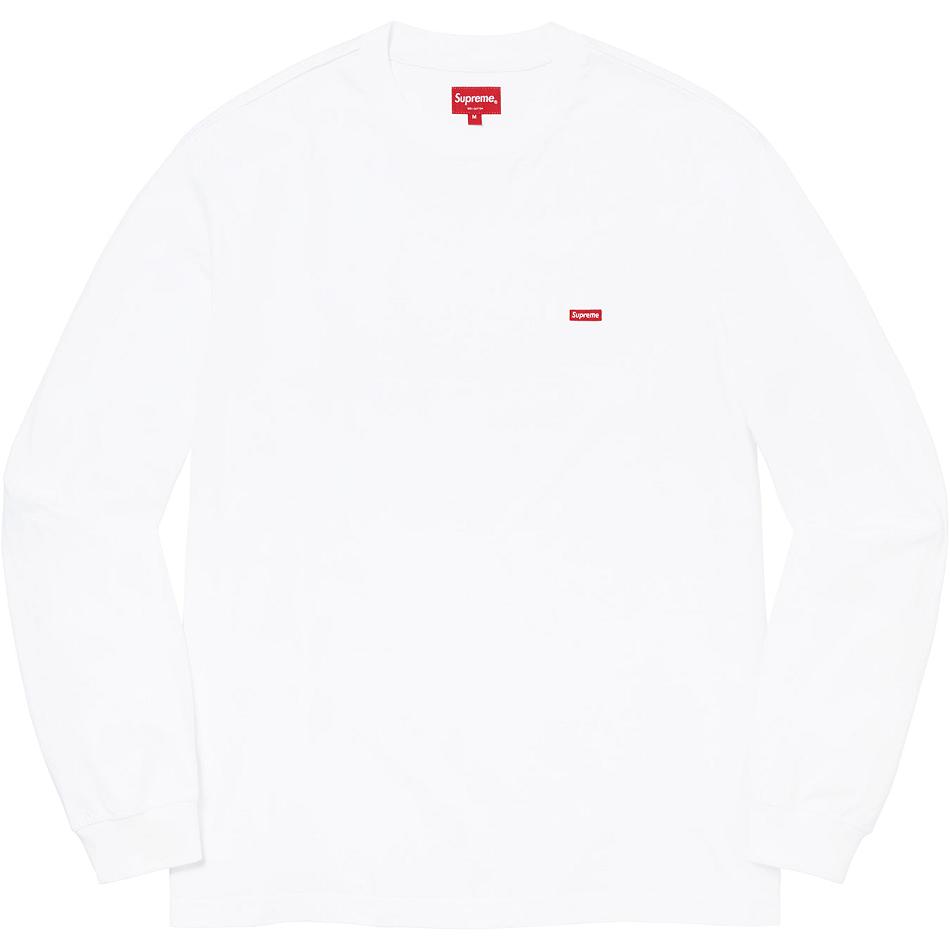 Supreme Small Box L/S Tee Sweaters White | MY347VD