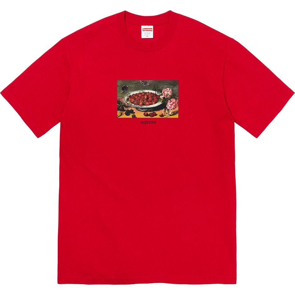 Supreme Strawberries Tee T Shirts Red | MY252YU