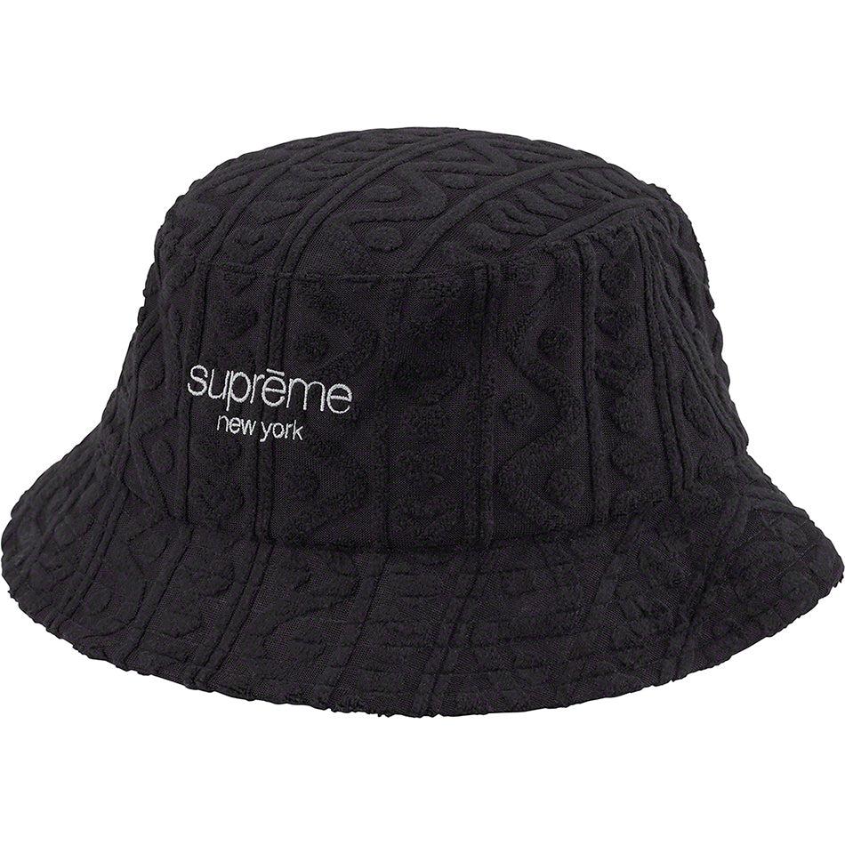 Supreme Terry Pattern Crusher Hats Black | MY141NB