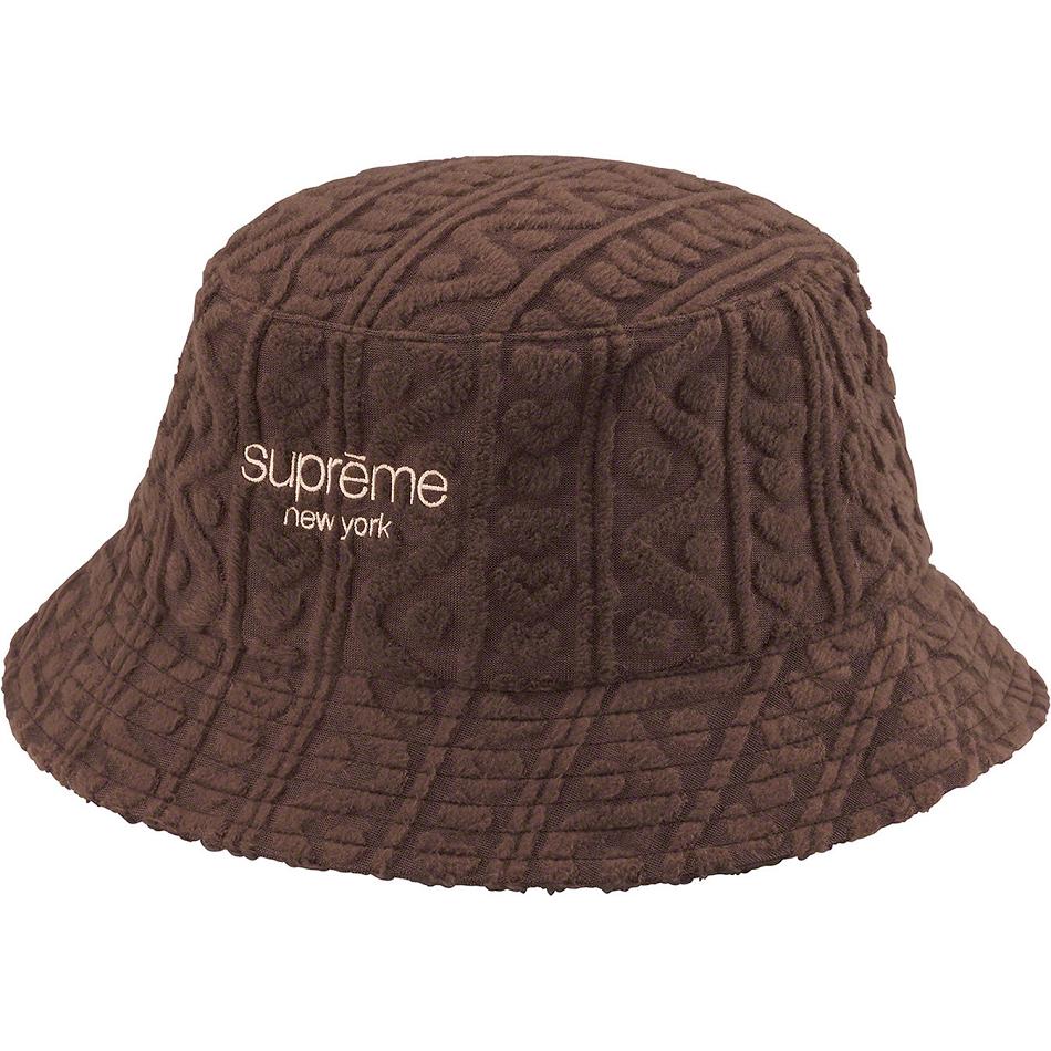 Supreme Terry Pattern Crusher Hats Brown | MY143QZ