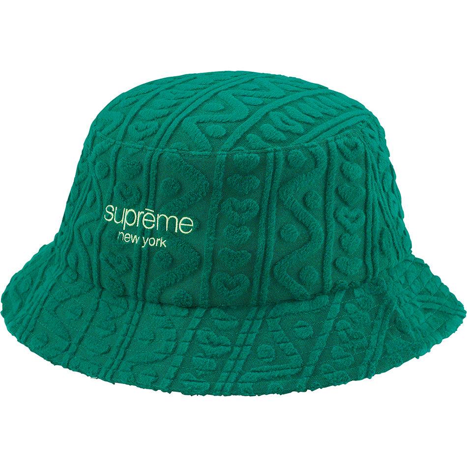 Supreme Terry Pattern Crusher Hats Green | MY142MA