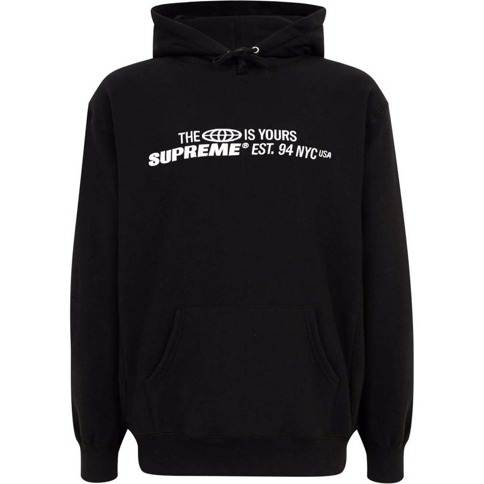 Supreme The World Is Yours Printed Hoodie Black | MY463OR