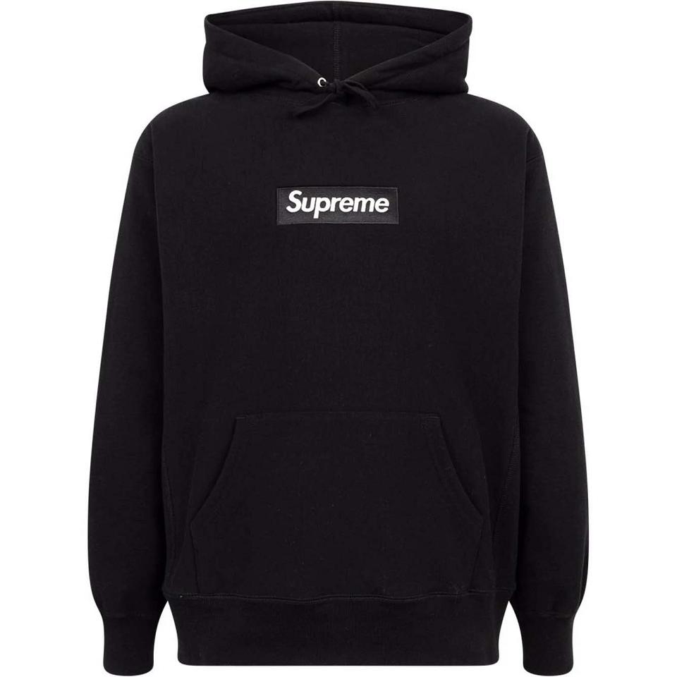 Supreme White Logo Hoodie Black | MY461UT