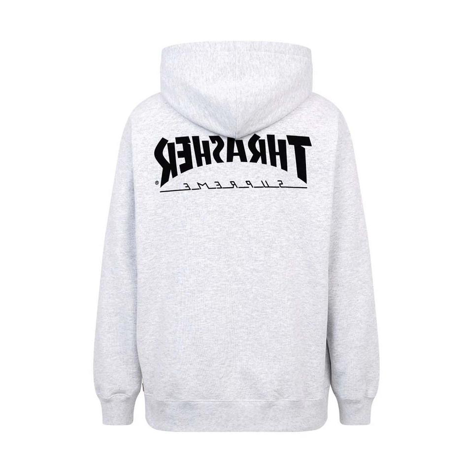 Supreme X Thrasher Logo Print “FW21” Hoodie Grey | MY455QZ