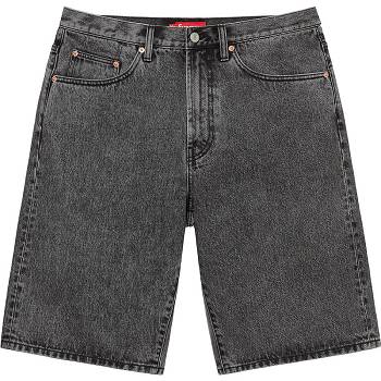 Supreme Baggy Denim Shorts Grey | MY356YU