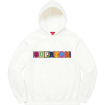 Supreme Beaded Hooded Sweatshirts White | MY272MA