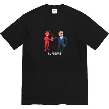 Supreme Business Tee T Shirts Black | MY213LH