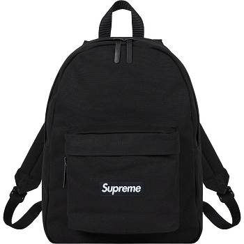 Supreme Canvas Backpack Bags Black | MY166BC