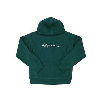 Supreme Classic Script Hooded Sweatshirts Green | MY268CE