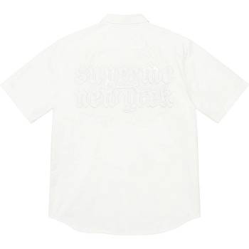 Supreme Croc Patch S/S Work Shirts White | MY386PQ