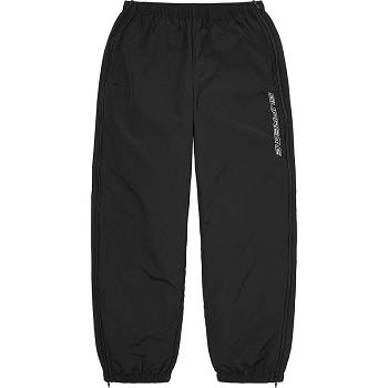 Supreme Full Zip Baggy Warm Up Pant Pants Black | MY432RW