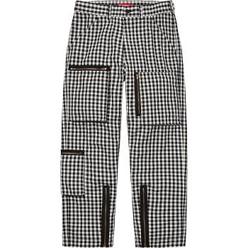 Supreme Gingham Flight Pant Pants Black | MY392HK