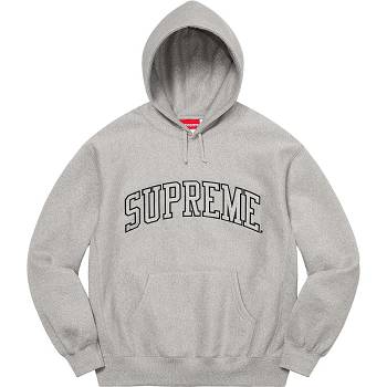 Supreme Glitter Arc Hooded Sweatshirts Grey | MY299QZ