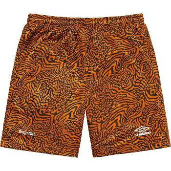 Supreme Jacquard Animal Print Soccer Shorts Orange | MY359OR