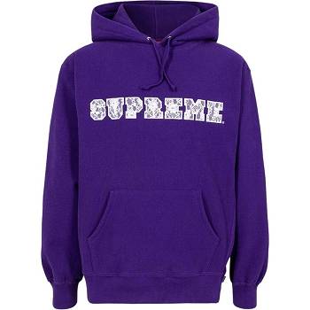 Supreme Lace Detail Logo Hoodie Purple | MY476CE