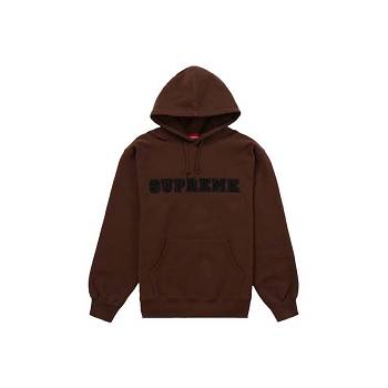 Supreme Lace Hooded Sweatshirts Brown | MY266ZG