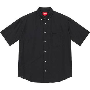 Supreme Loose Fit S/S Oxford Shirts Black | MY384IS