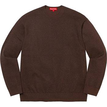 Supreme Metallic L/S Top Sweaters Brown | MY332IS