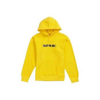 Supreme Motion Logo Hooded Sweatshirts Yellow | MY264KI